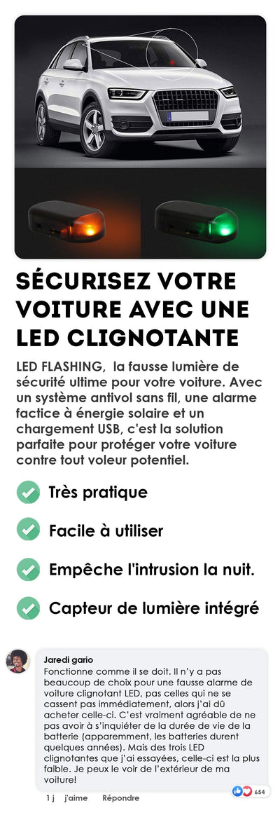 LED de sécurité clignotante